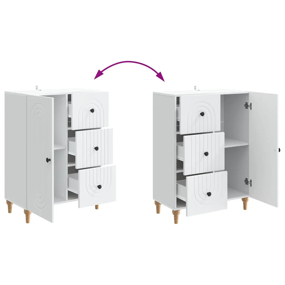 White Sideboard Cabinet for Home Organization