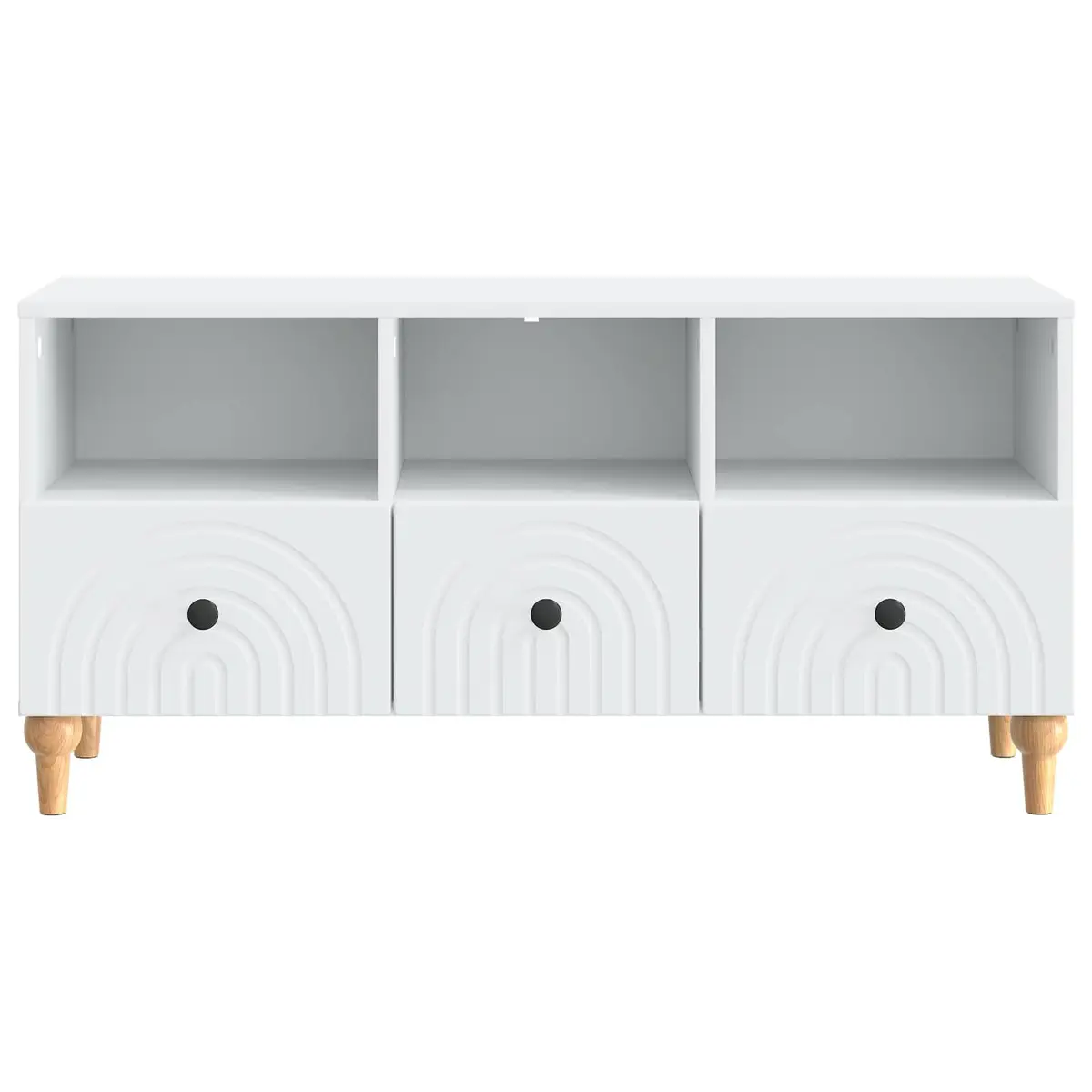 TV Cabinet Engineered Wood 102 x 34.5 x 50 cm White Modern Storage Unit