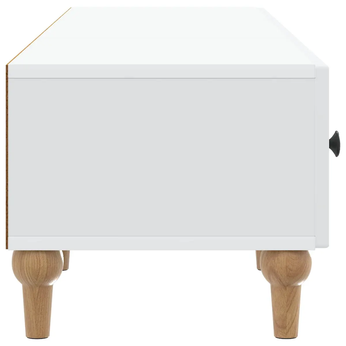 TV Cabinet with Drawer White Modern Living Room Storage Unit Engineered Wood