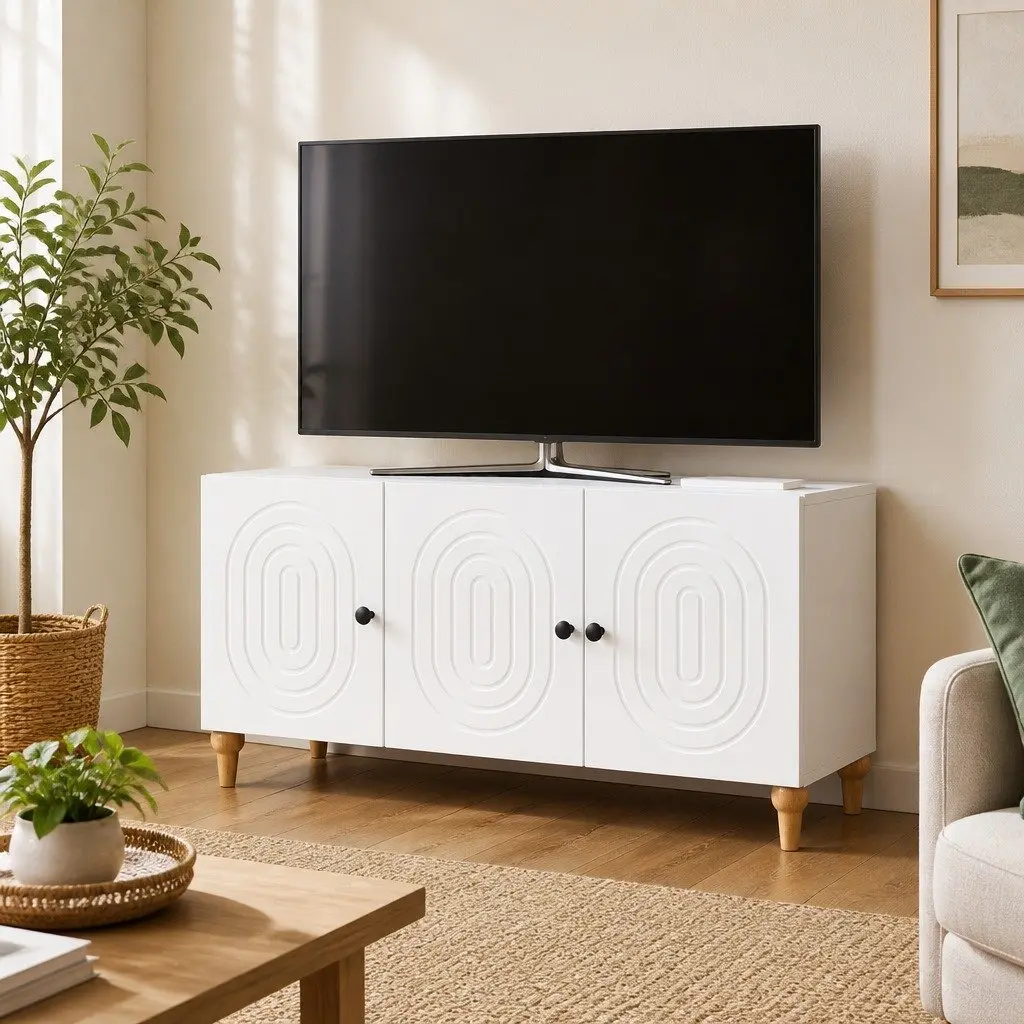 White TV Cabinet for Home Entertainment