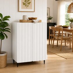 Practical White Sideboard for Dining Rooms 66 x 34.5 x 92 cm