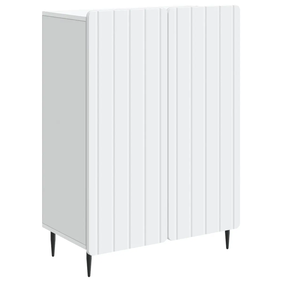 Sideboard Engineered Wood 66 x 34.5 x 92 cm White Storage Cabinet