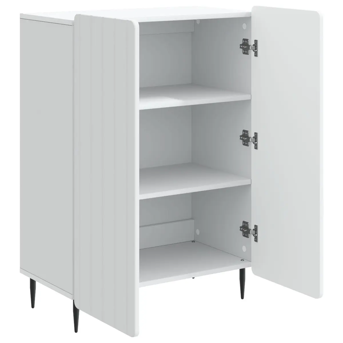 Sideboard Engineered Wood 66 x 34.5 x 92 cm White Storage Cabinet