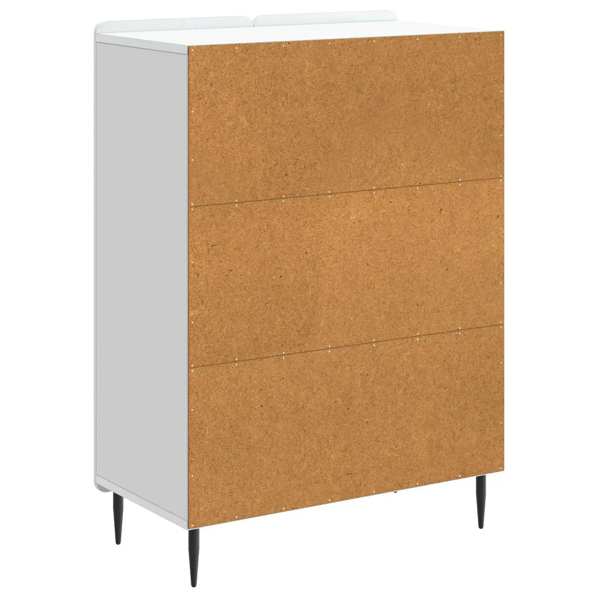 Sideboard Engineered Wood 66 x 34.5 x 92 cm White Storage Cabinet