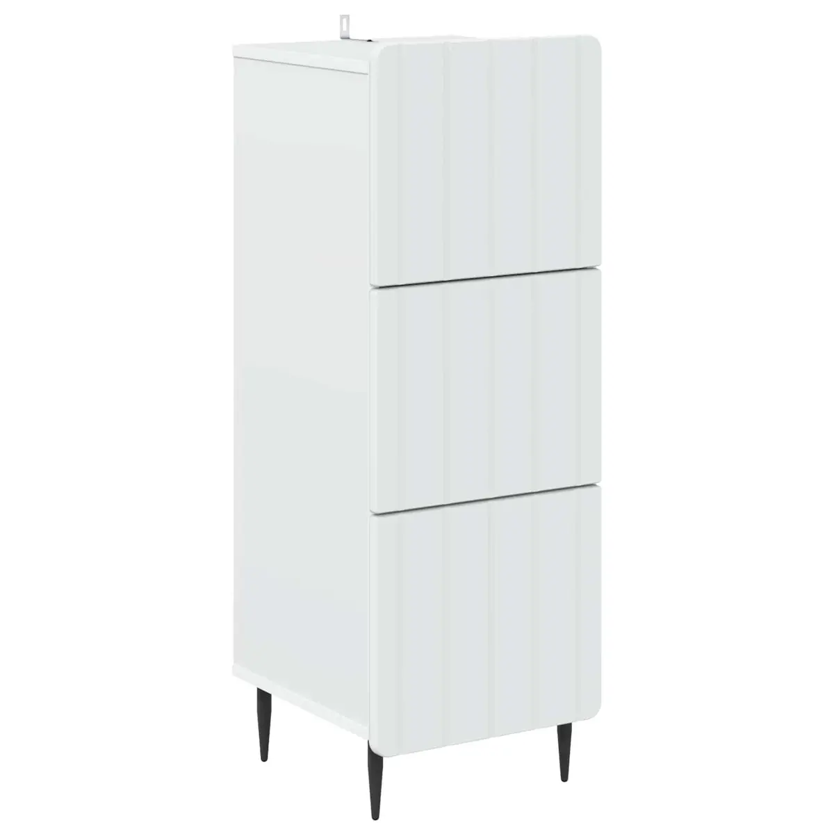 Drawer Cabinet Engineered Wood 33 x 34.5 x 92 cm White Modern Style