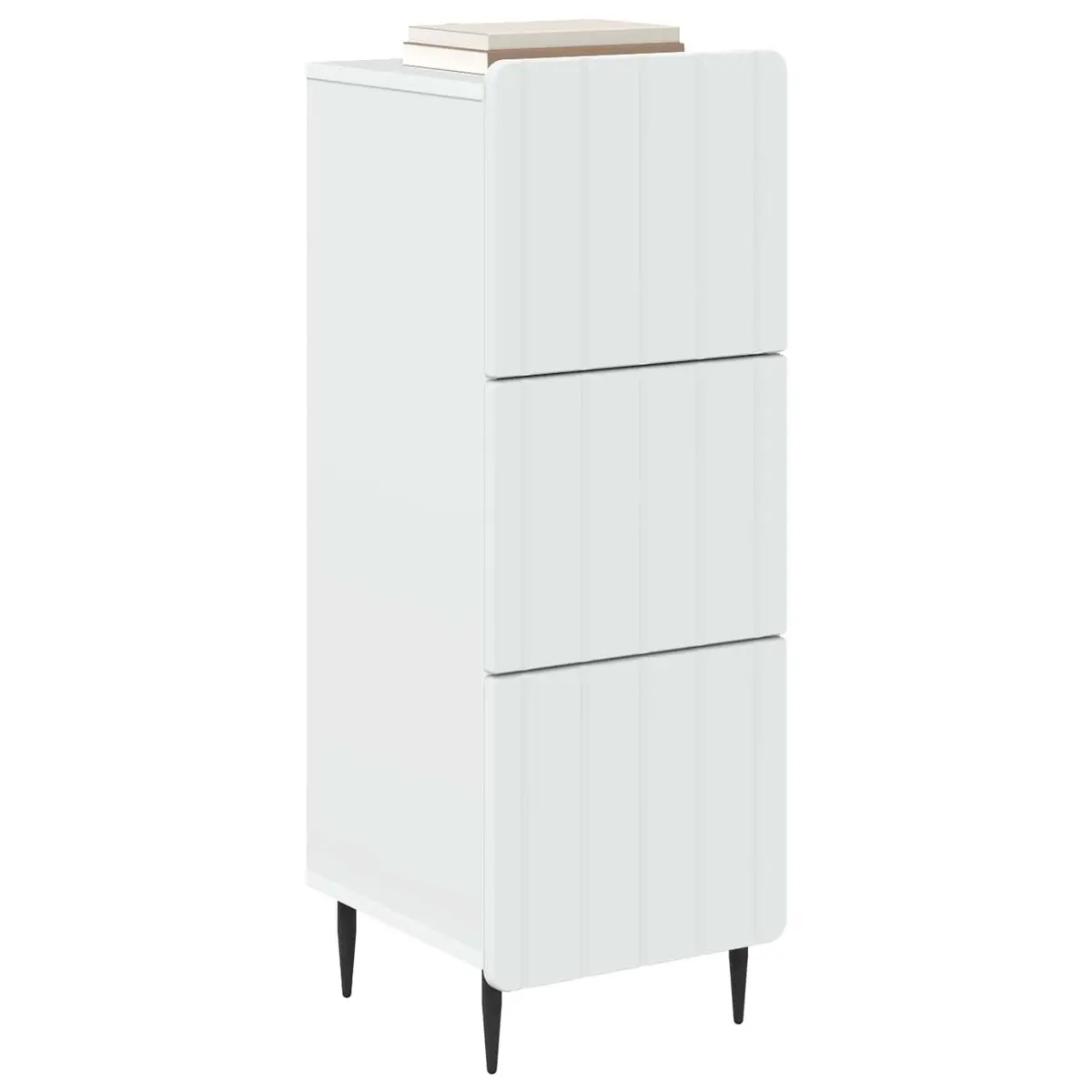 Drawer Cabinet Engineered Wood 33 x 34.5 x 92 cm White Modern Style