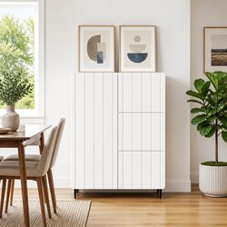 Functional Sideboard with Adjustable Storage for Home Living Areas