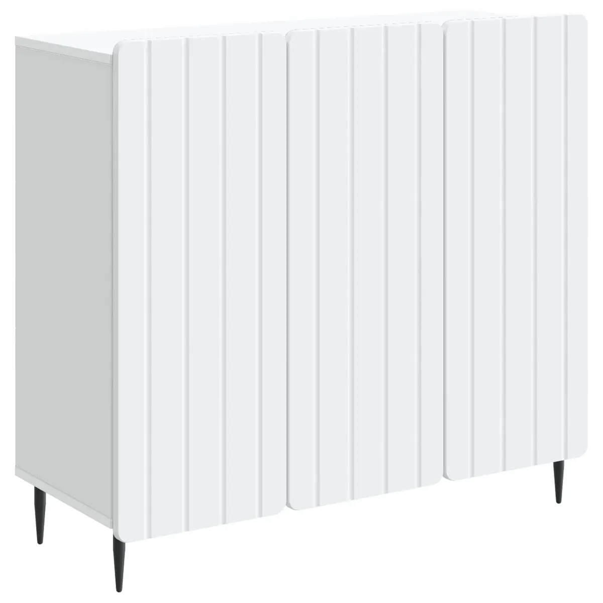 Storage Cabinet White Engineered Wood 89x34.5x82cm Living Room Dining Furniture