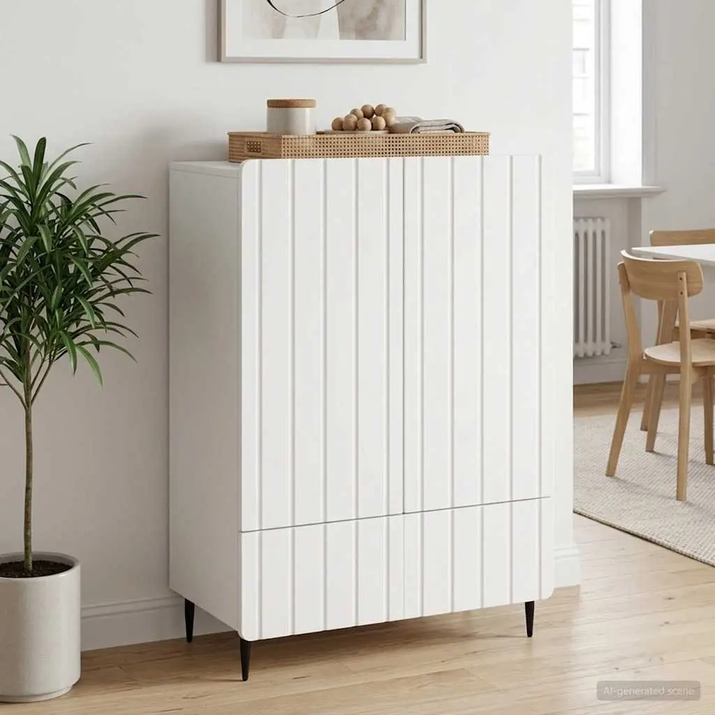 White Sideboard for Organized Living 66x34.5x97cm