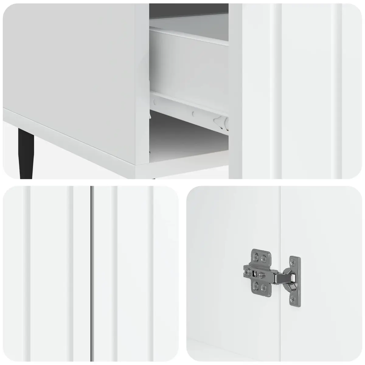 White Sideboard for Organized Living 66x34.5x97cm