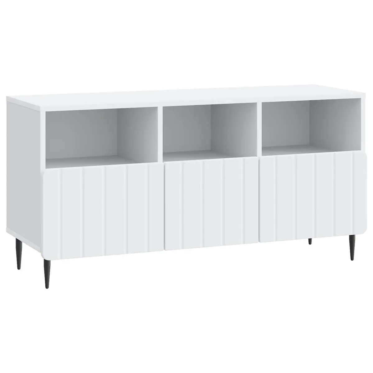 TV Cabinet with Drawer White Engineered Wood Storage Unit Living Room Furniture