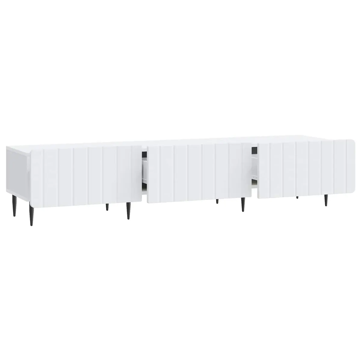 TV Cabinet with Drawer White Modern Living Room Storage Unit Engineered Wood