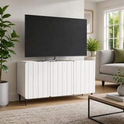 Functional White Modern TV Cabinet for Everyday Use