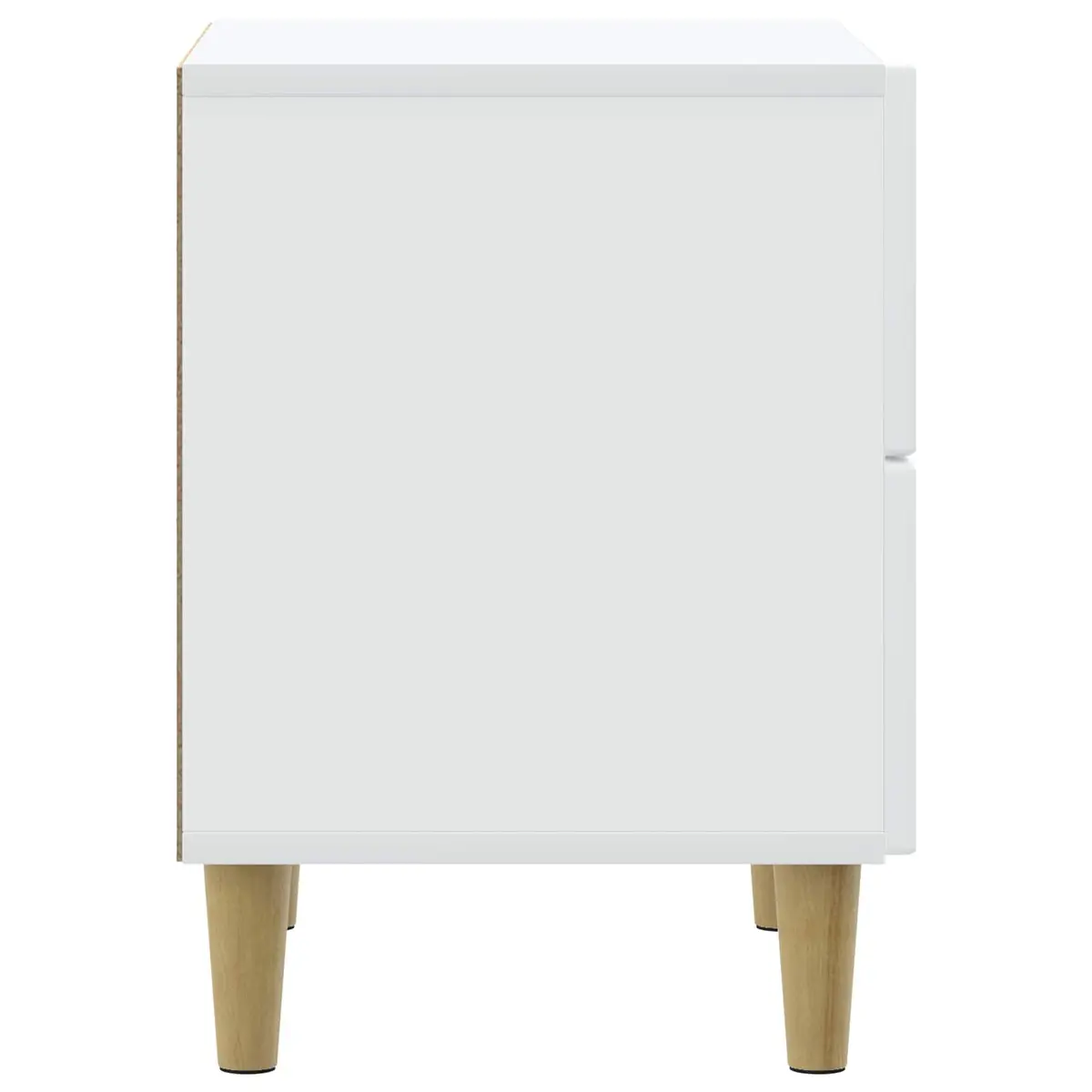 White Nightstand with Two Drawers
