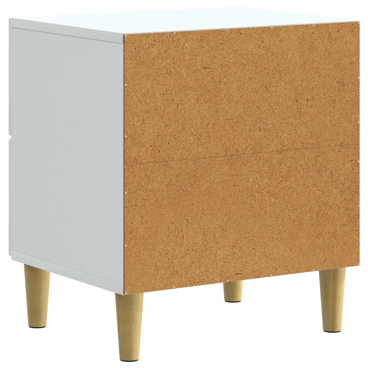 White Nightstand with Two Drawers