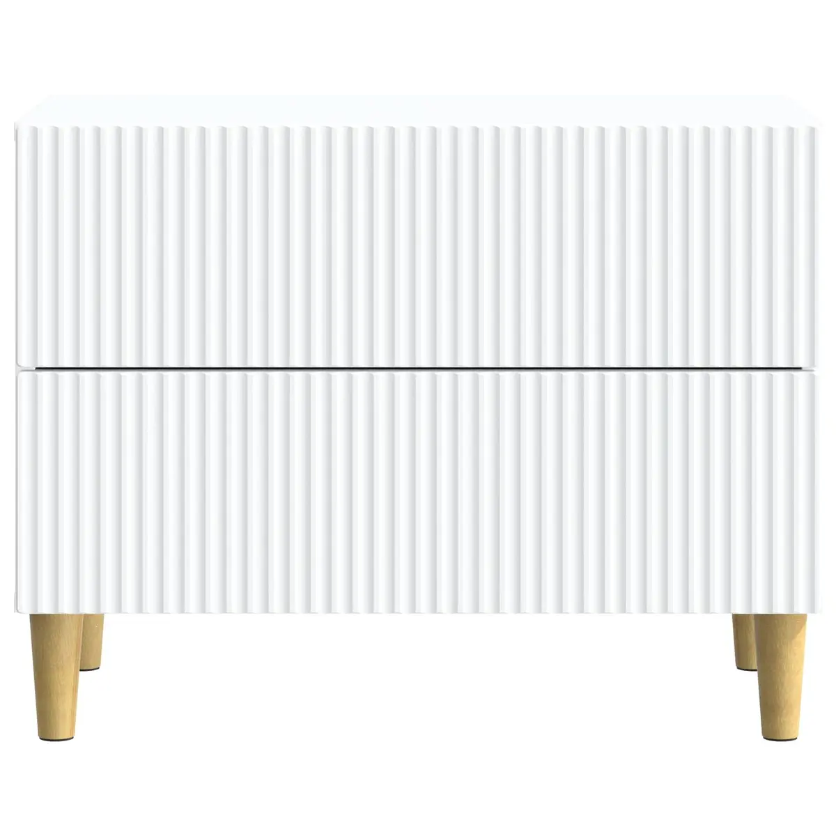 Bedside Table Engineered Wood White 62x34.5x48cm