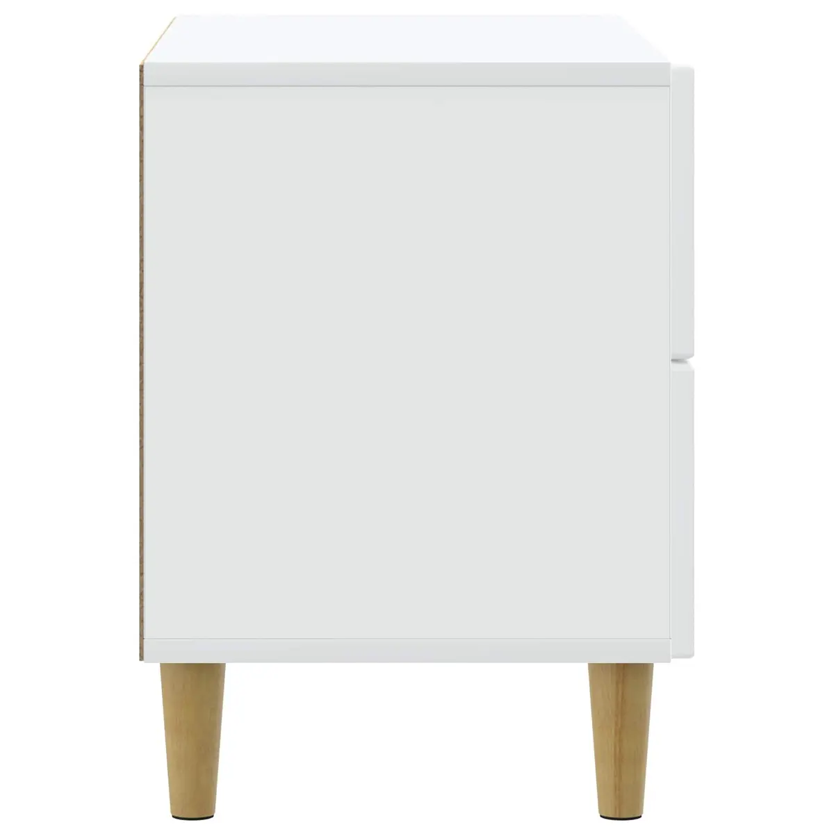 Bedside Table Engineered Wood White 62x34.5x48cm