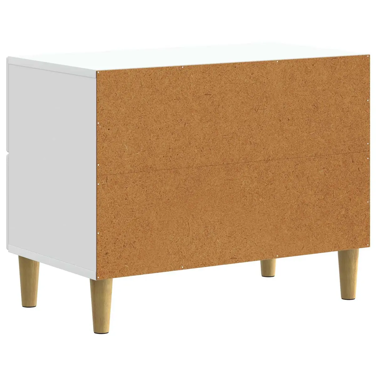 Bedside Table Engineered Wood White 62x34.5x48cm