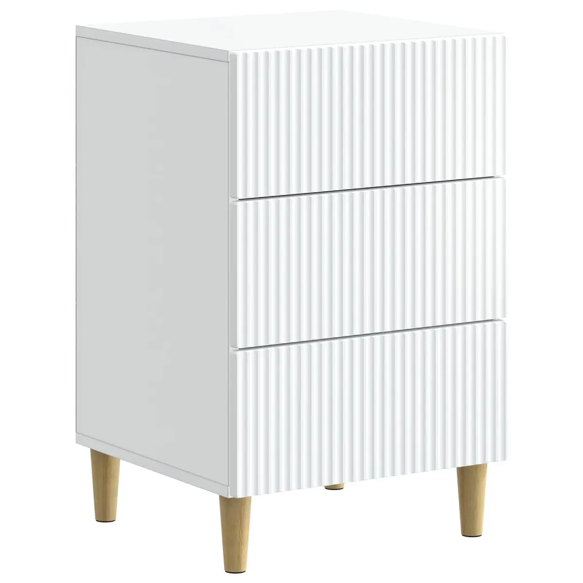 Bedside Cabinet Engineered Wood 43 x 41 x 66.5 cm White