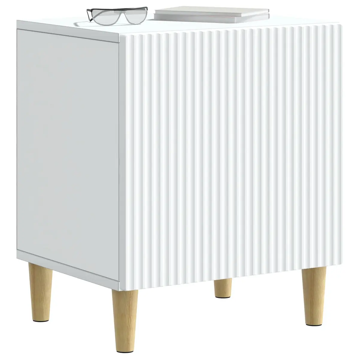 Bedside Cabinet Engineered Wood 43 x 34.5 x 50 cm White