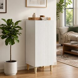 Practical White Sideboard for Living Room Use