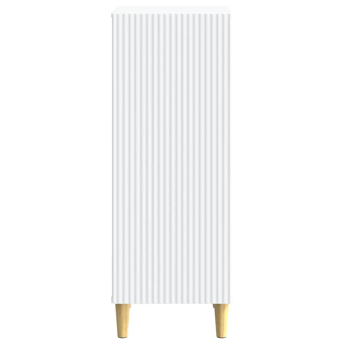 Sideboard Engineered Wood 33cm x 34.5cm x 90cm White Tapered Legs Board Shelves Indoor