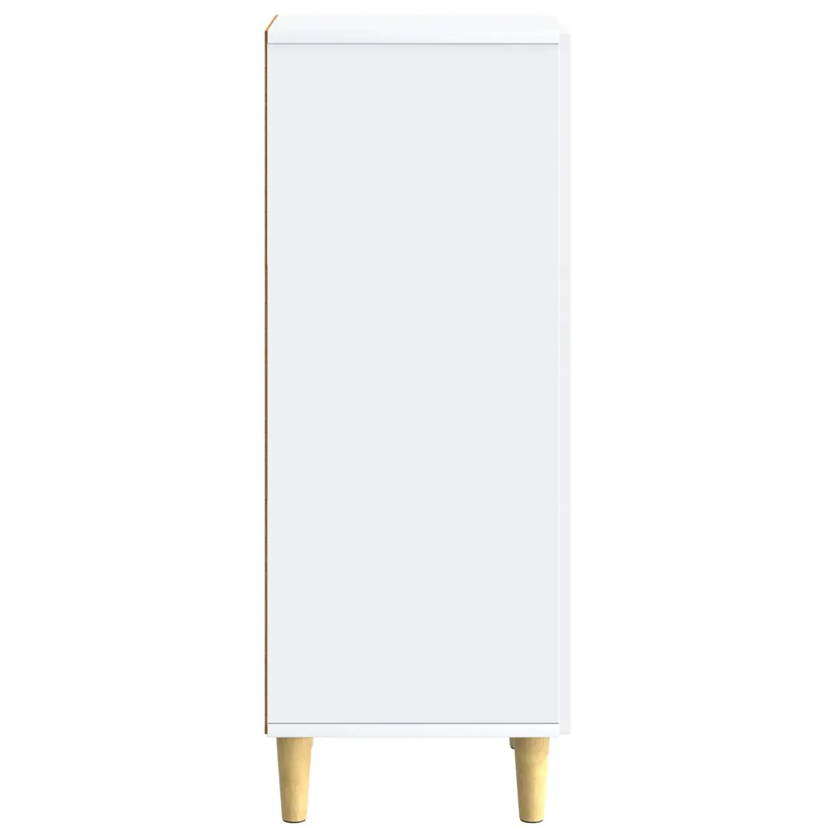 Sideboard Engineered Wood 33cm x 34.5cm x 90cm White Tapered Legs Board Shelves Indoor
