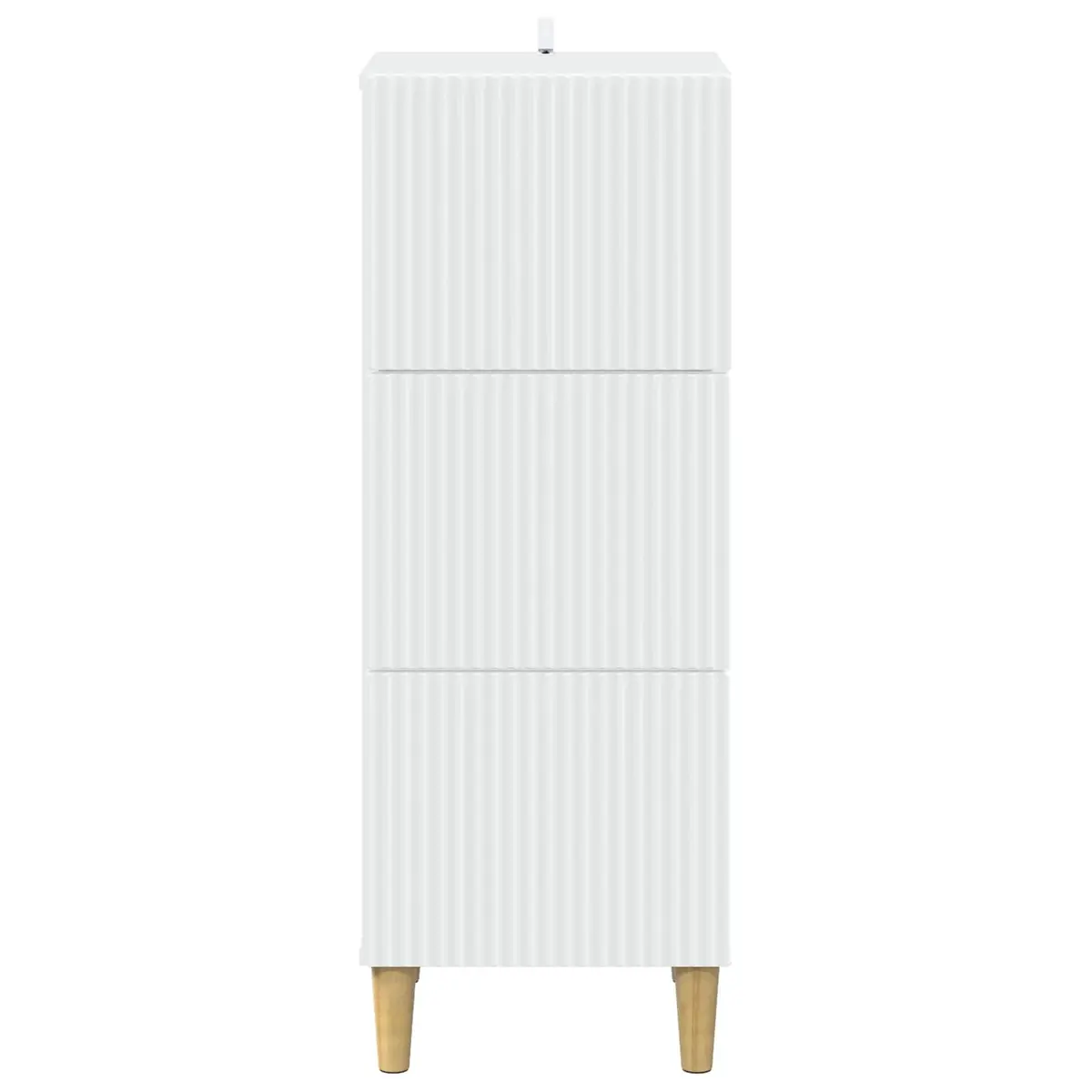 Storage Unit Drawer Cabinet Tapered Legs Engineered Wood White 33x34.5x90cm