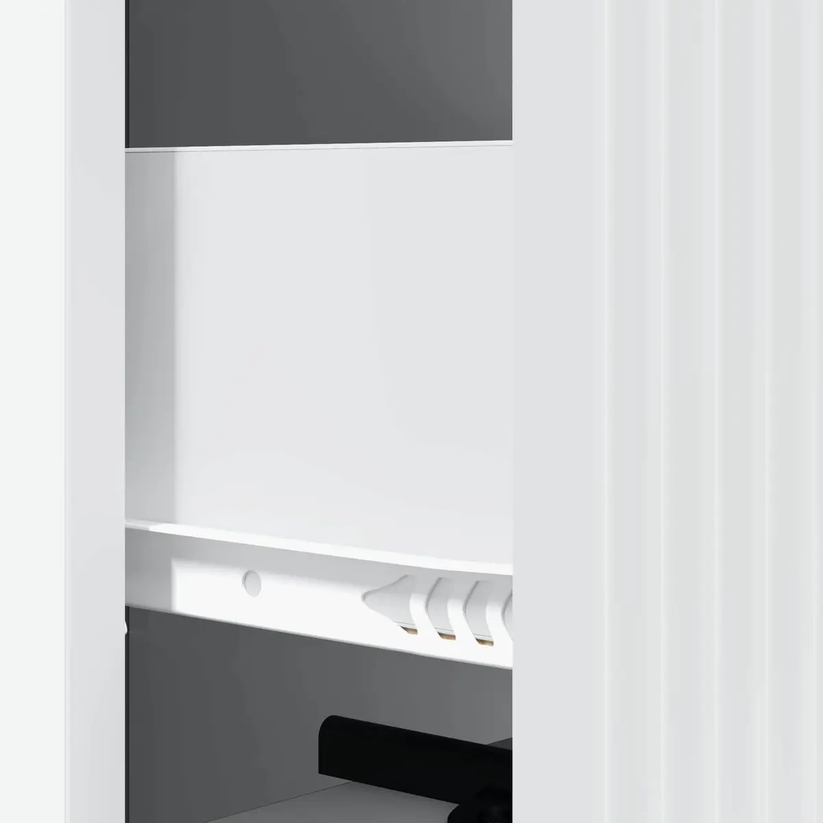 Storage Unit Drawer Cabinet Tapered Legs Engineered Wood White 33x34.5x90cm