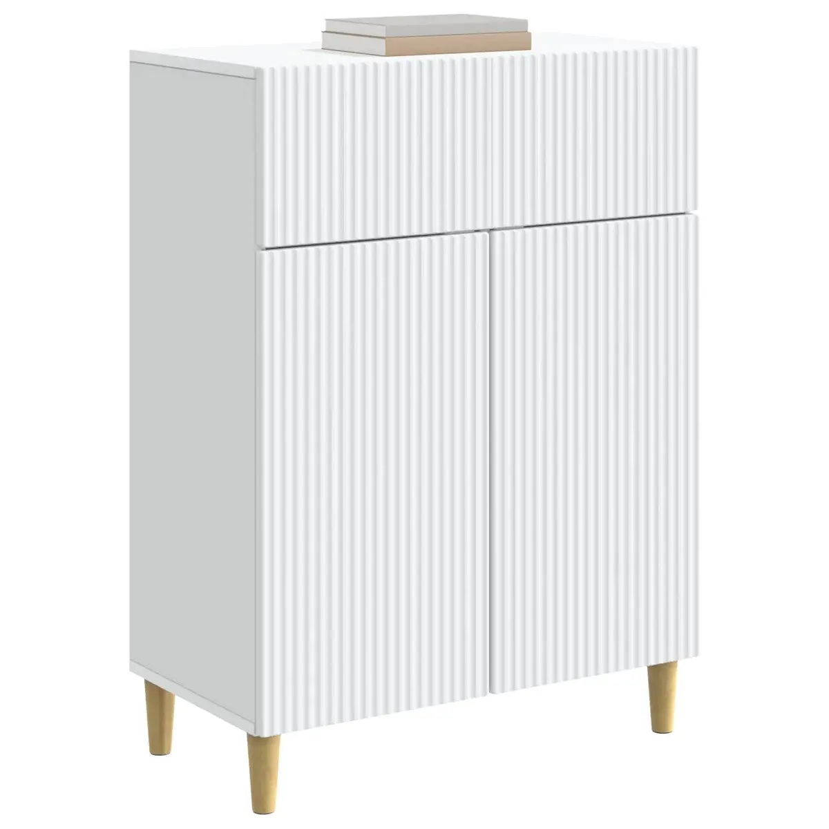 White Sideboard 66x34.5x90cm Modern Storage Cabinet Living Room Furniture