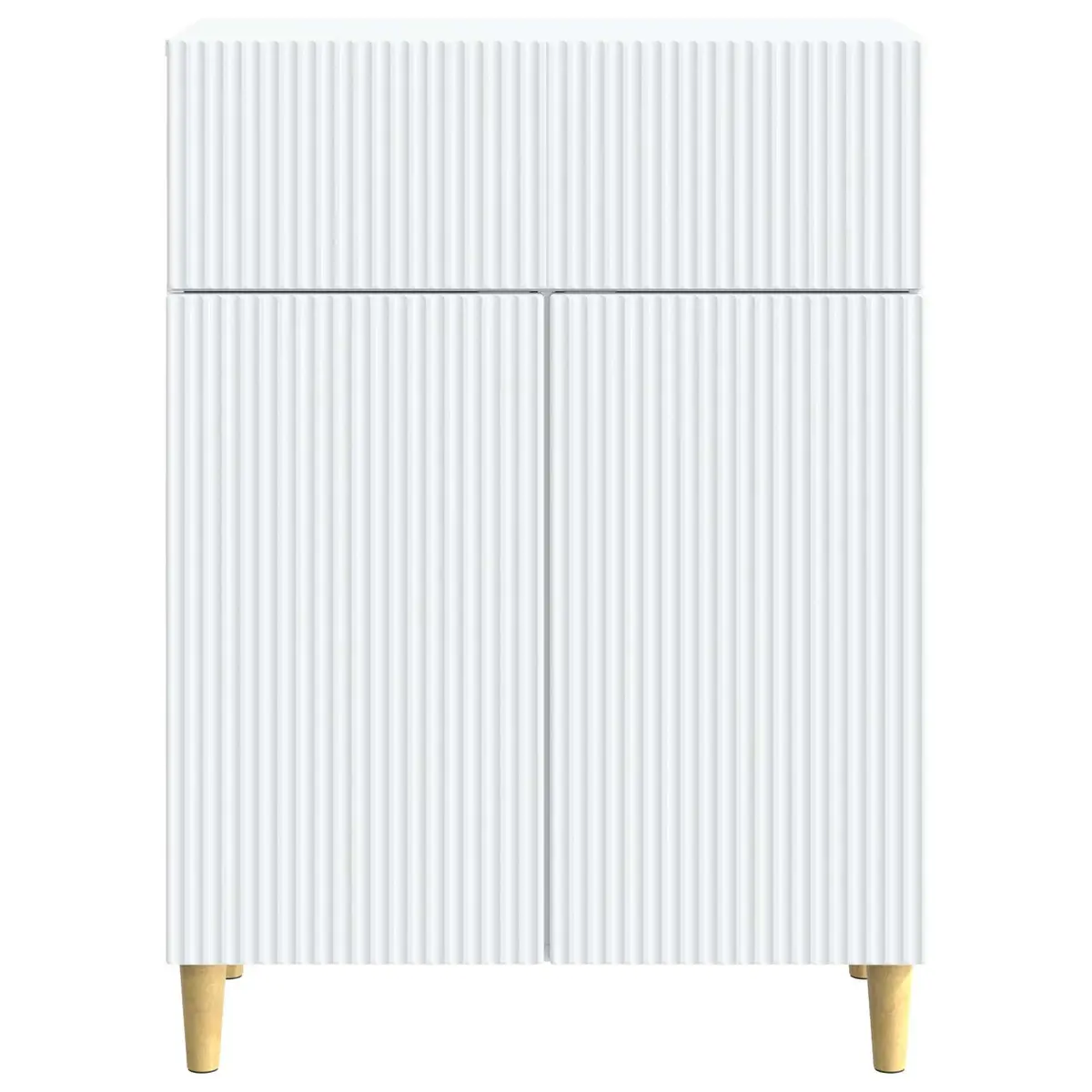 White Sideboard 66x34.5x90cm Modern Storage Cabinet Living Room Furniture