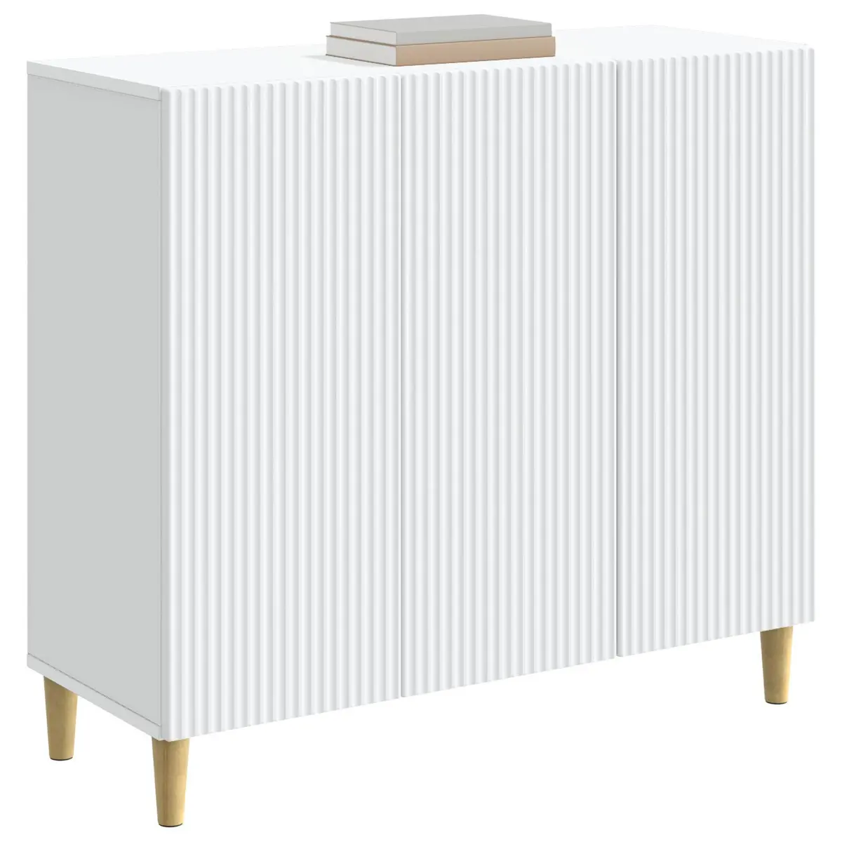 Sideboard Storage Cabinet Engineered Wood 89 x 34.5 x 80 cm White