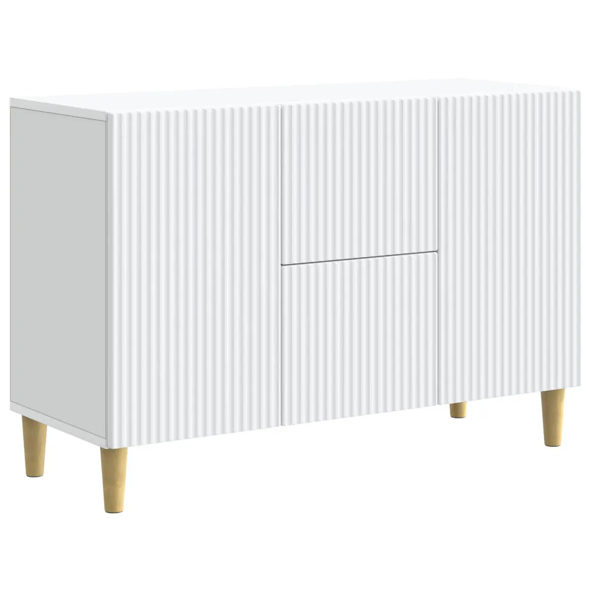 White Sideboard Storage Cabinet Modern Design Living Room Furniture 89x34.5x60cm