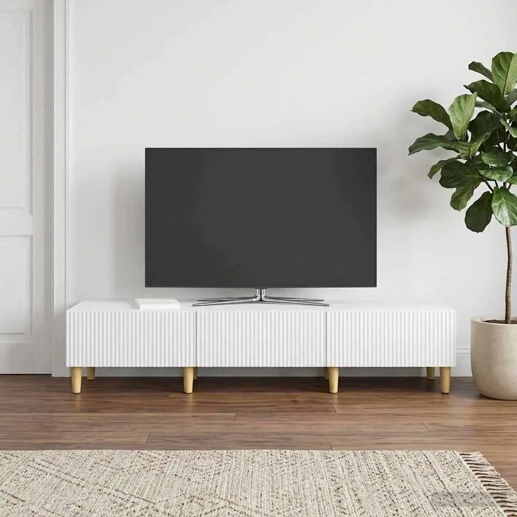 White Entertainment Unit with Drawer for Home Use