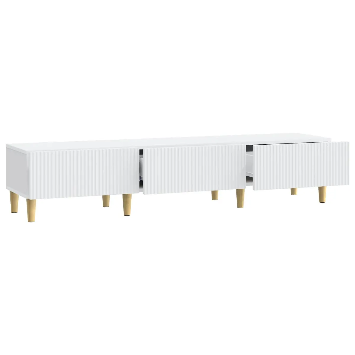 White Entertainment Unit with Drawer for Home Use