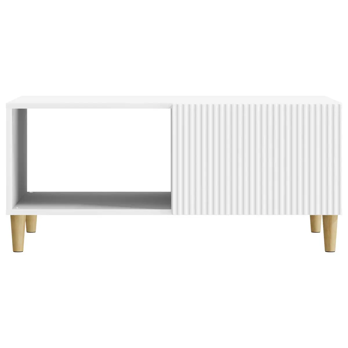 Coffee Table Engineered Wood Vintage Style White 90x50x40cm Storage Living Room