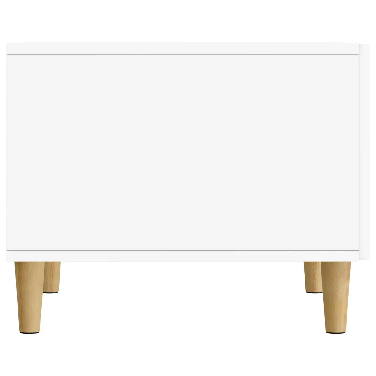 Coffee Table White Engineered Wood Compact Storage Drawer Open Shelf 49x50x40cm