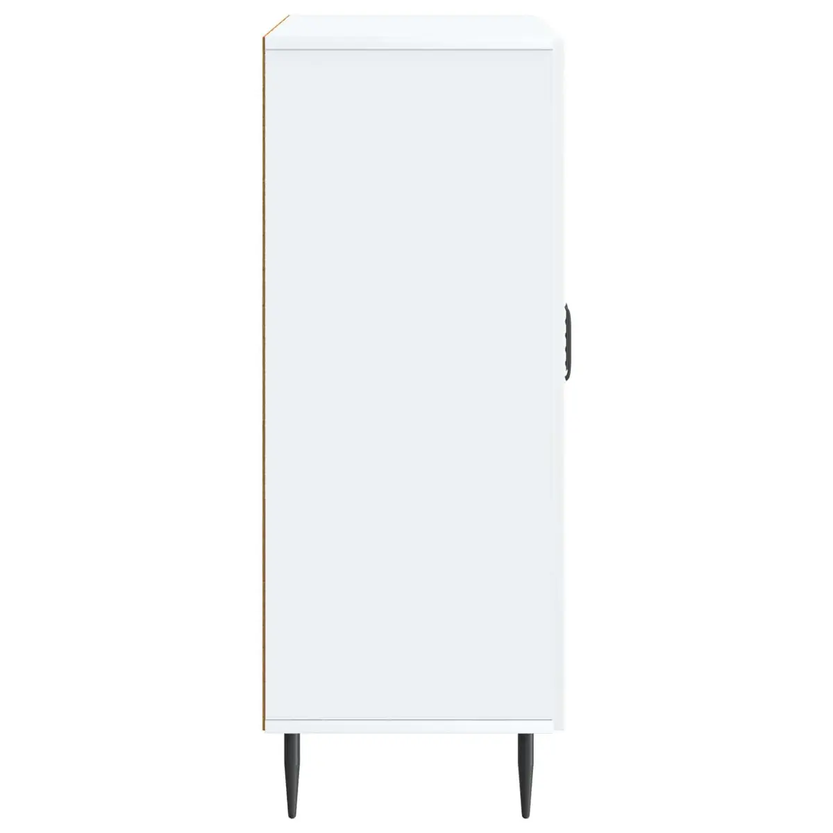 Sideboard Engineered Wood White Modern Storage Cabinet 66 x 34.5 x 89.5 cm