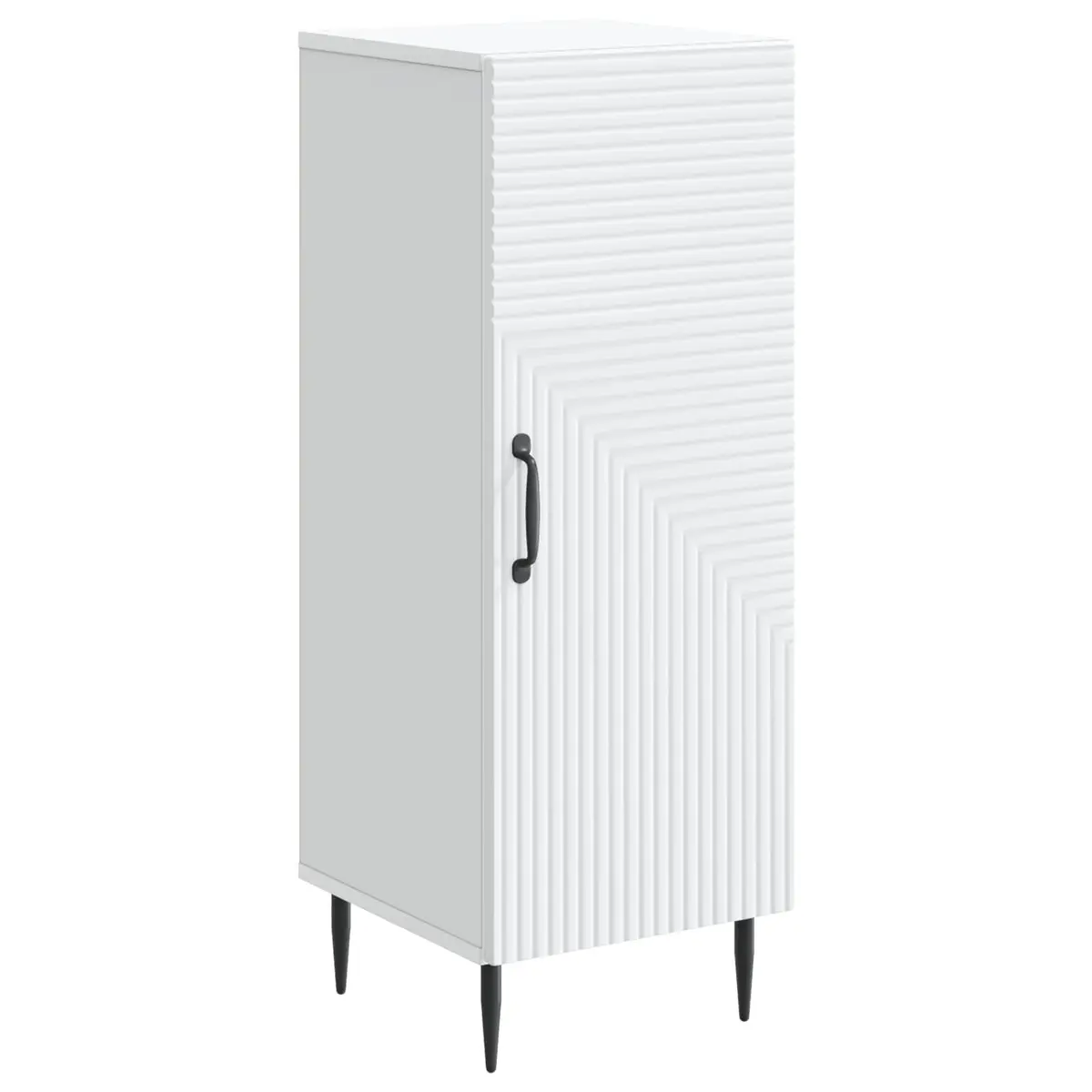 White Sideboard Storage Cabinet Engineered Wood Buffet Furniture Living Room