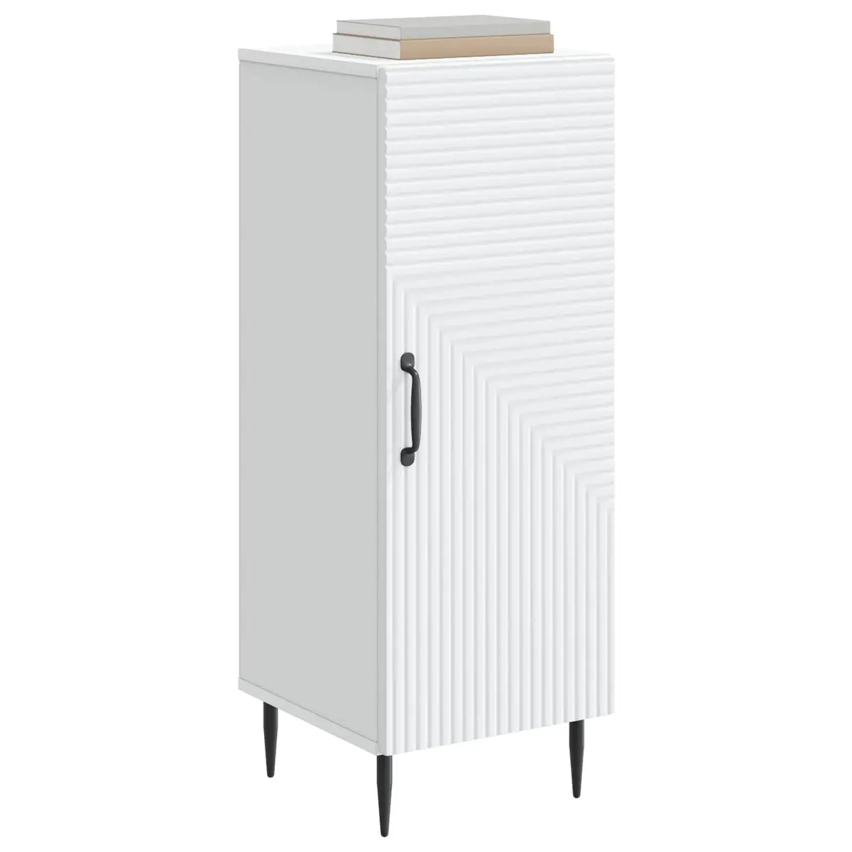 White Sideboard Storage Cabinet Engineered Wood Buffet Furniture Living Room