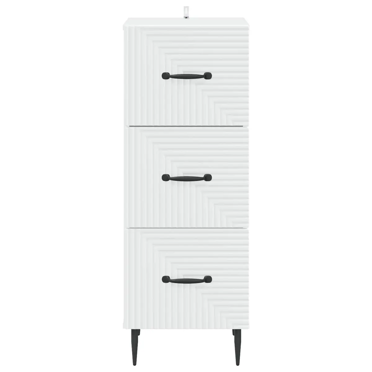 Drawer Cabinet Storage Unit Engineered Wood 33 x 34.5 x 89.5 cm White
