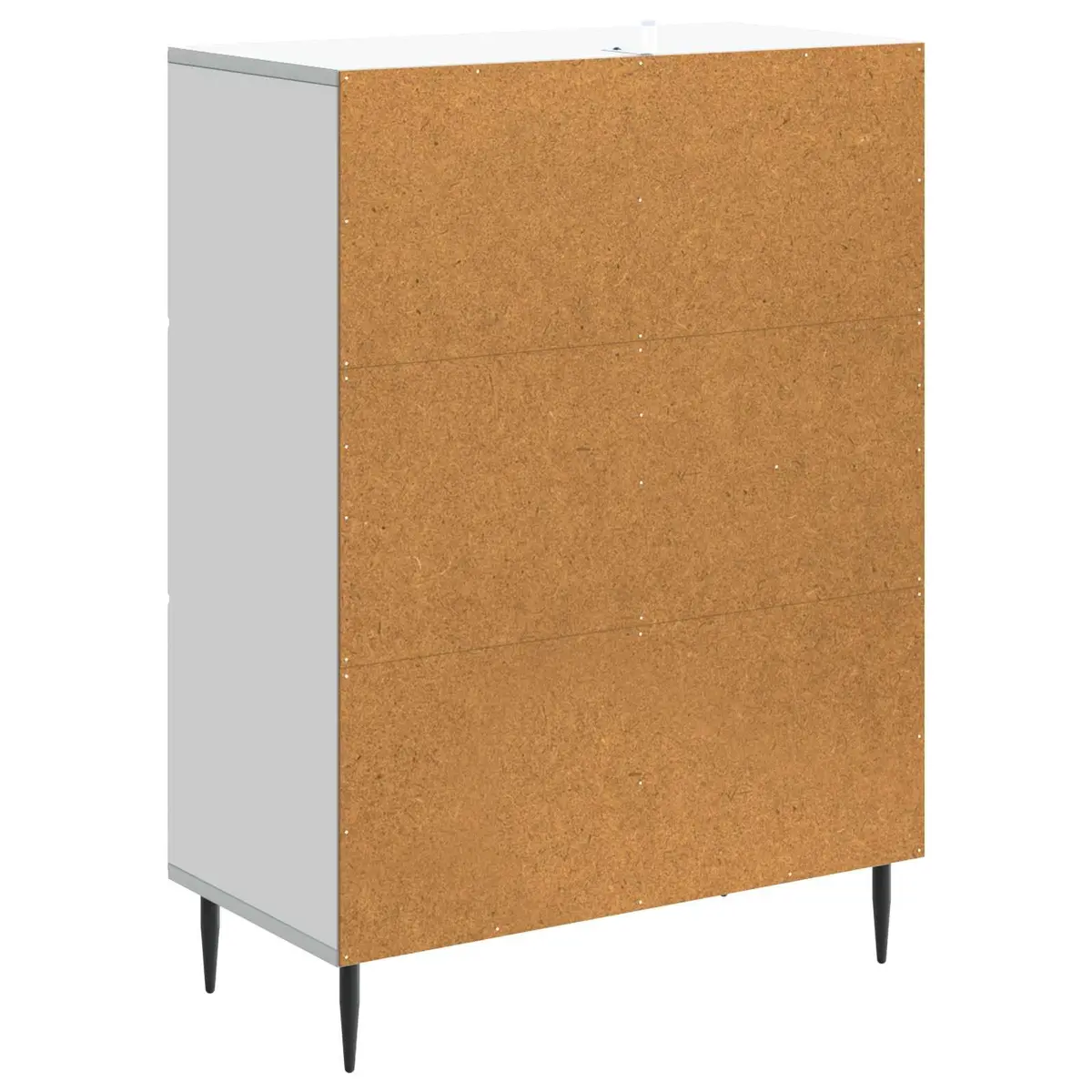 Sideboard Engineered Wood White Modern Storage Cabinet 66 x 34.5 x 89.5 cm
