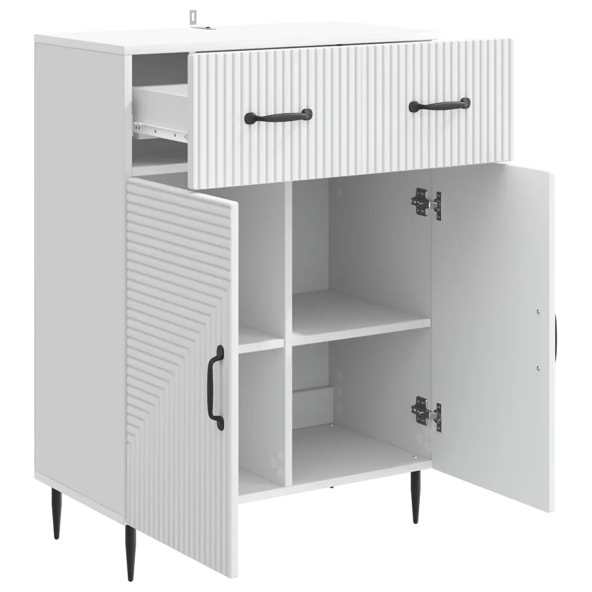 White Sideboard 66 x 34.5 x 89.5 cm for Organized Spaces