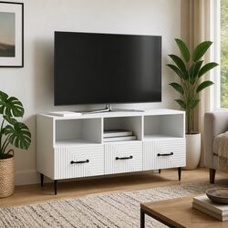 Functional White TV Cabinet for Your Living Space