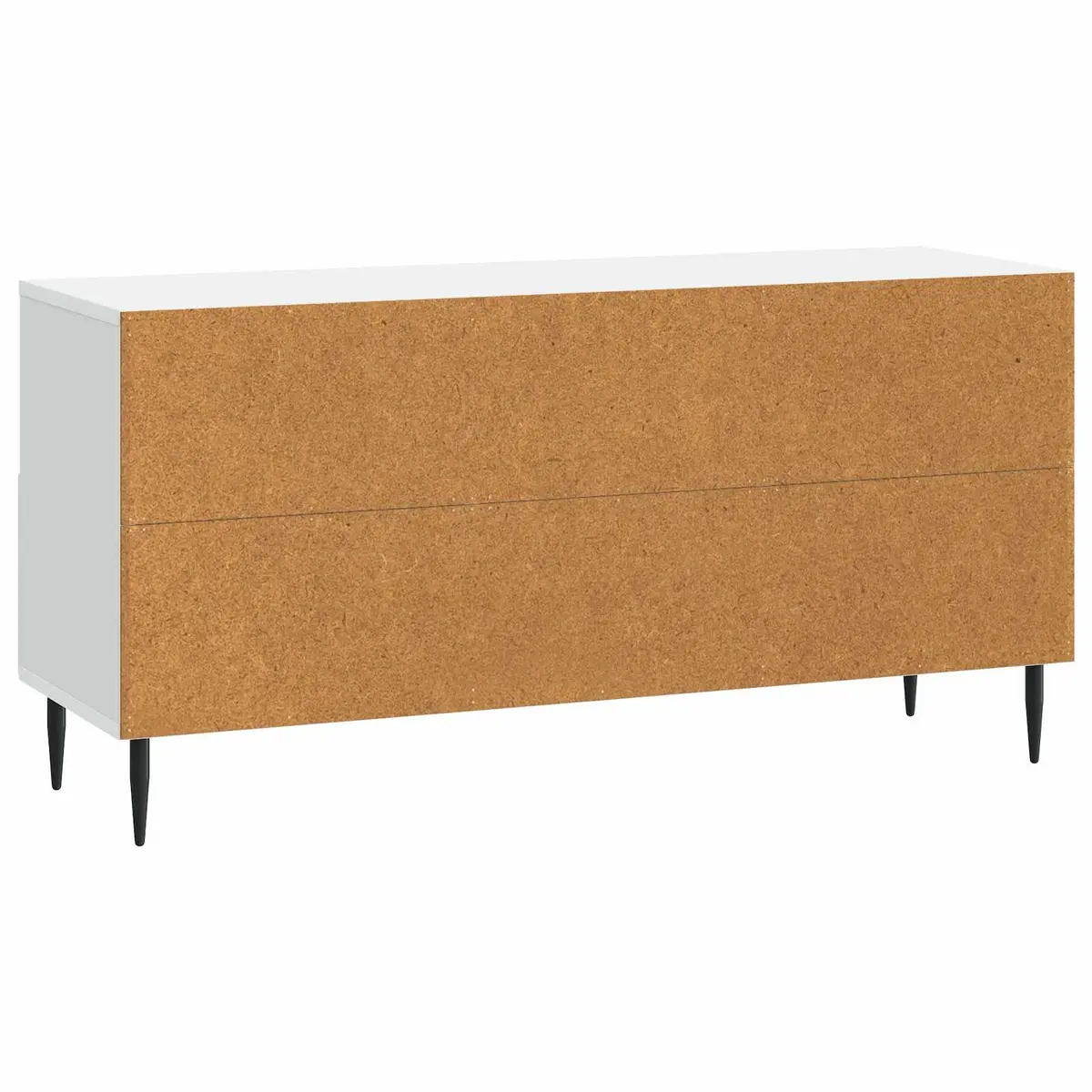 TV Cabinet with Drawer White Engineered Wood Living Room Storage Unit 102cm