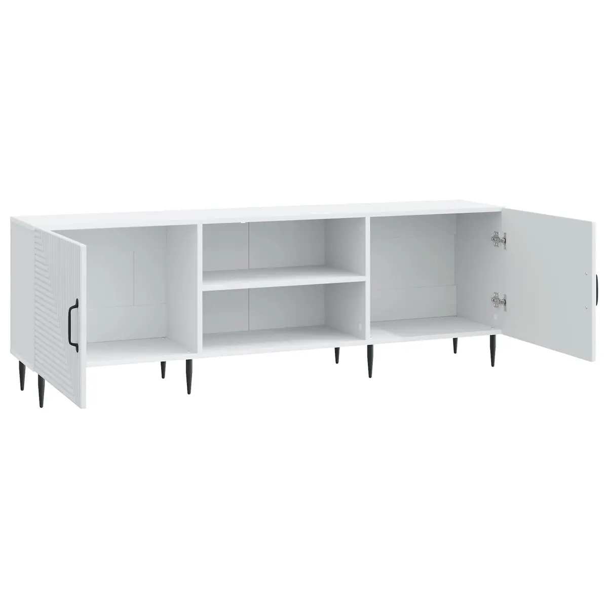 TV Cabinet Engineered Wood 150 x 31 x 50 cm White Lowboard Storage Unit