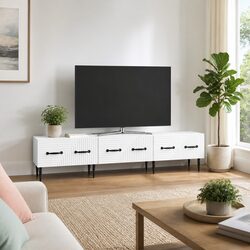 Practical White TV Cabinet for Everyday Use