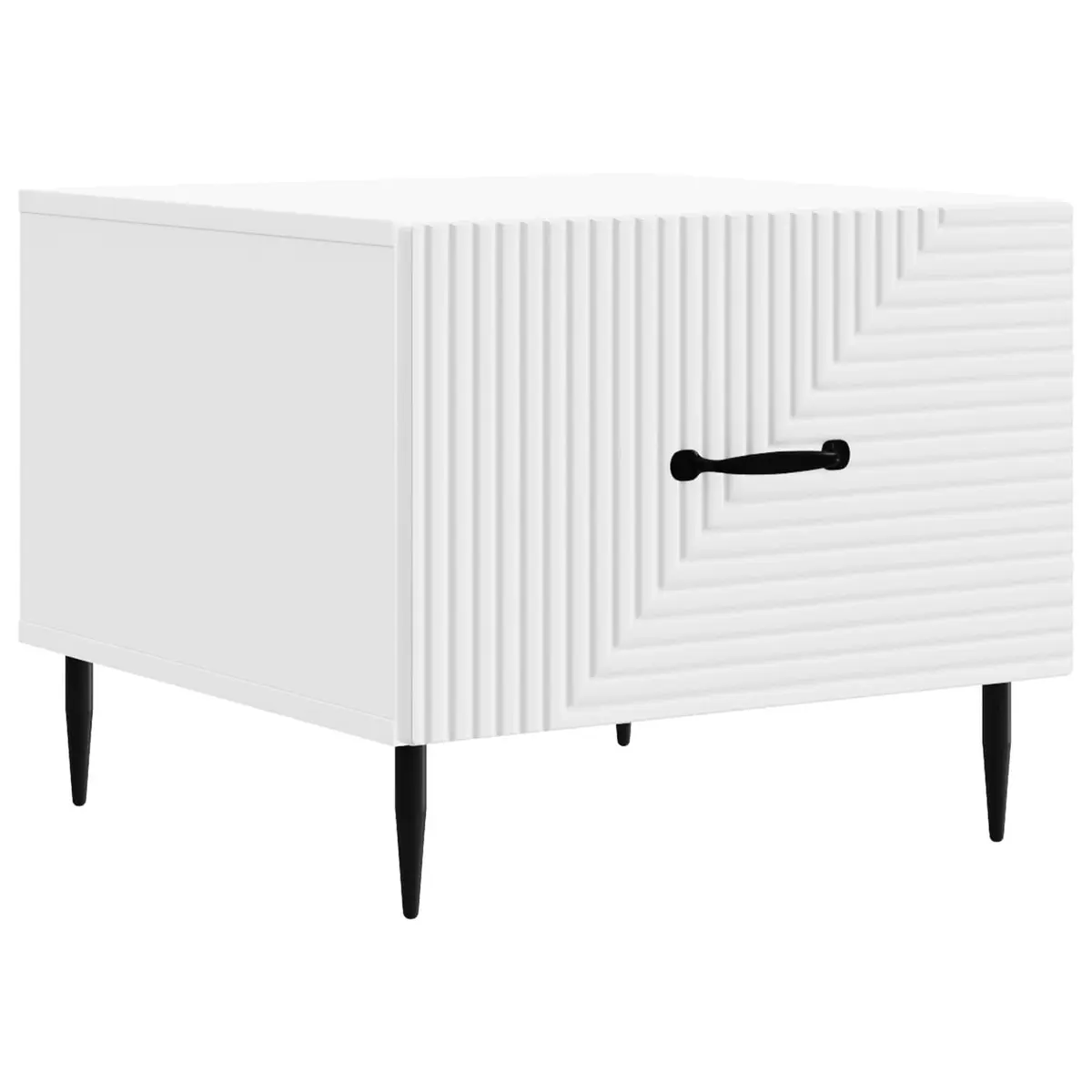 Coffee Table Engineered Wood 49 x 50 x 40 cm White Modern Accent Living Room