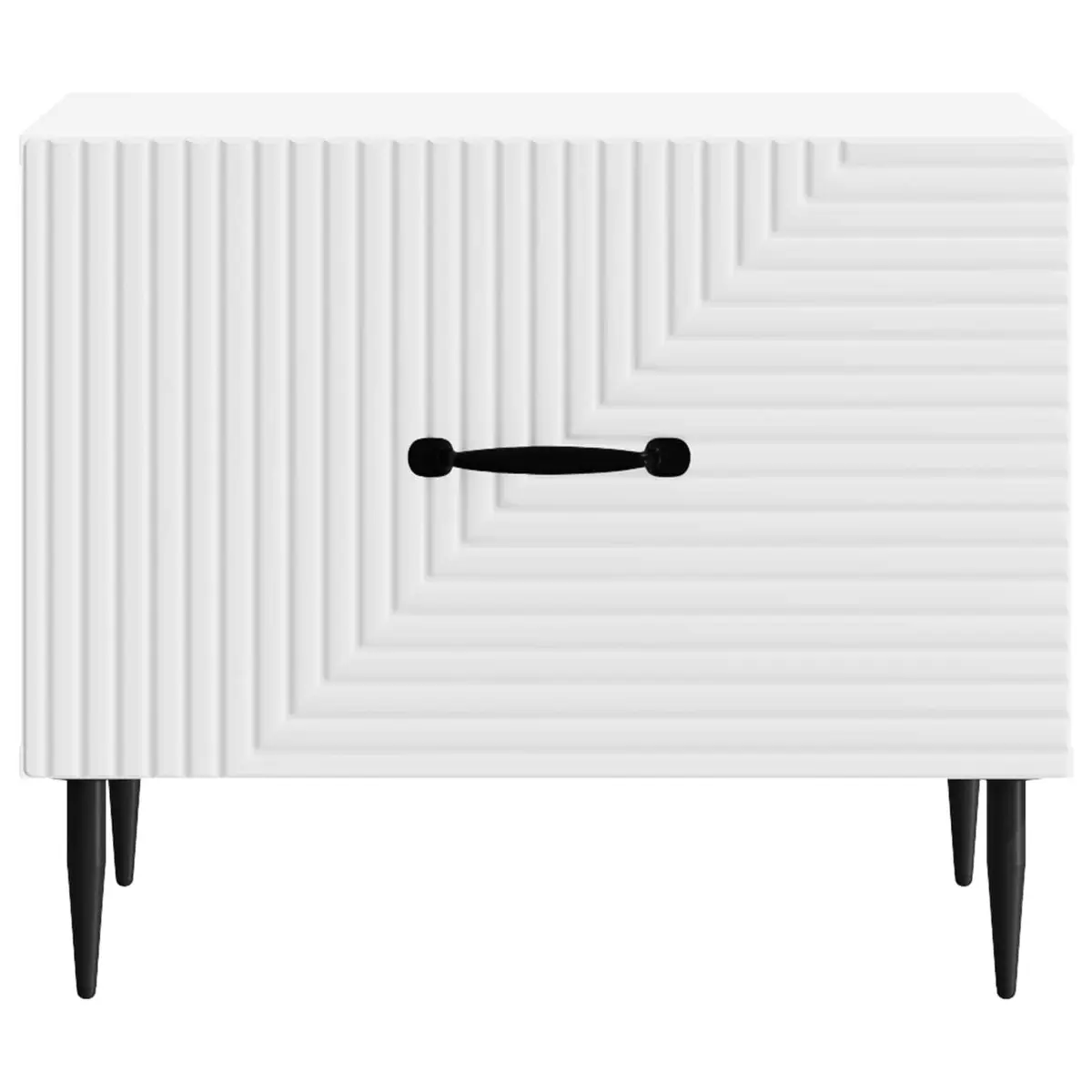 Coffee Table Engineered Wood 49 x 50 x 40 cm White Modern Accent Living Room