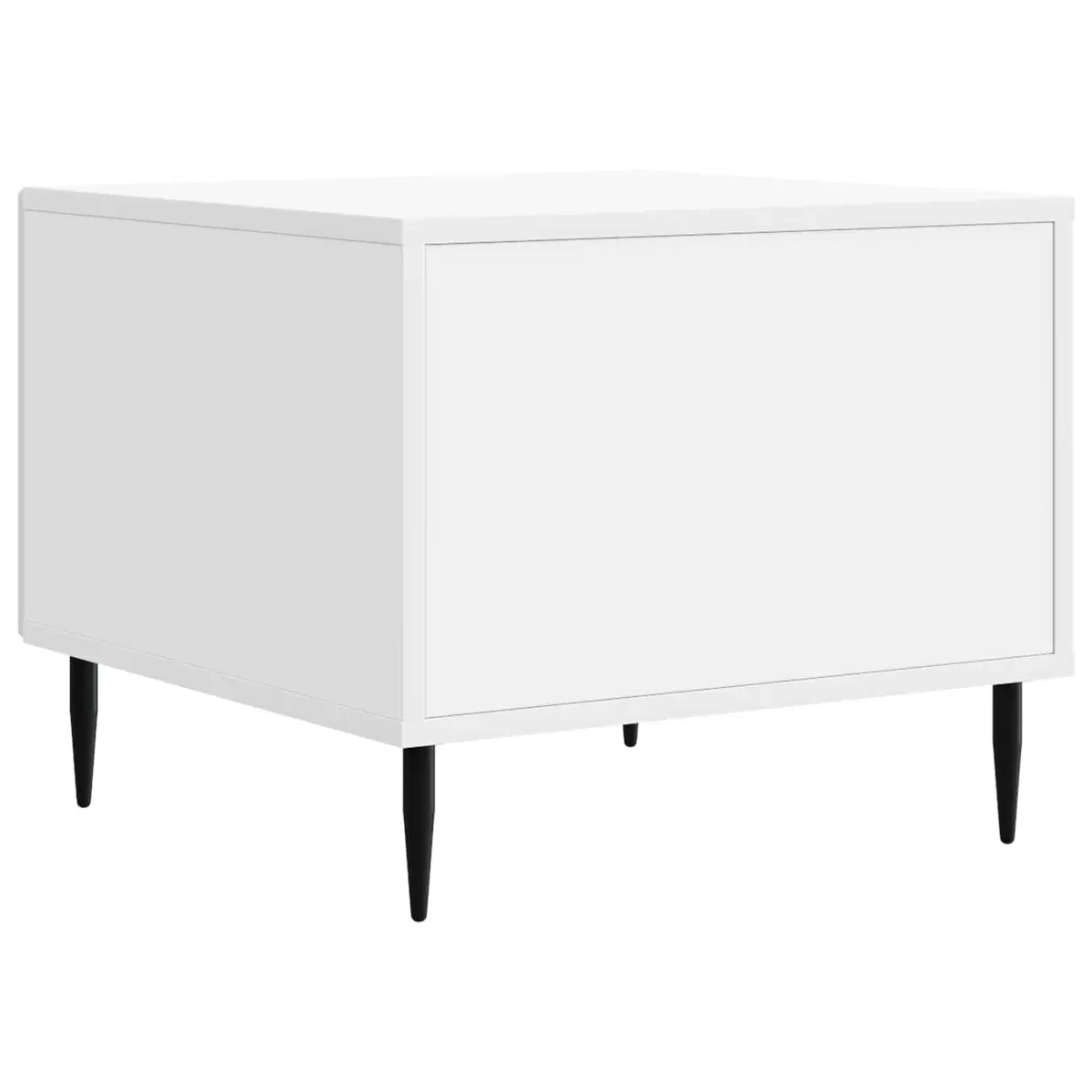Coffee Table Engineered Wood 49 x 50 x 40 cm White Modern Accent Living Room
